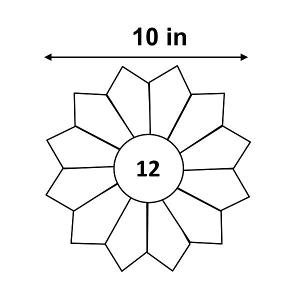 Chrysan EPP paper 12 petal 10" diameter