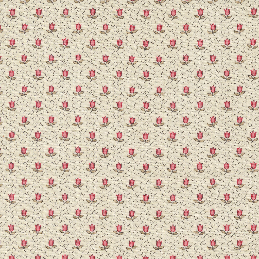 Antoinette from Moda tulip print on pearl 13955 11