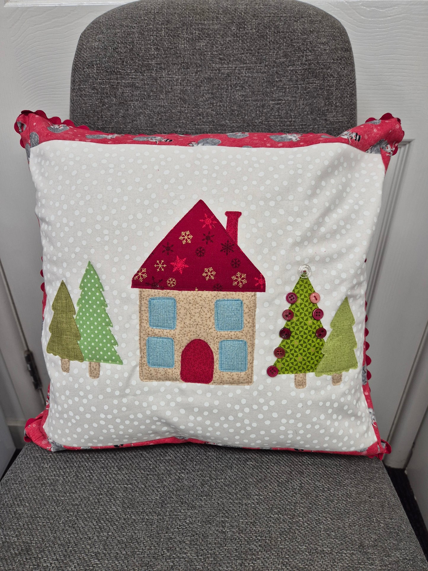Christmas Cottage Cushion