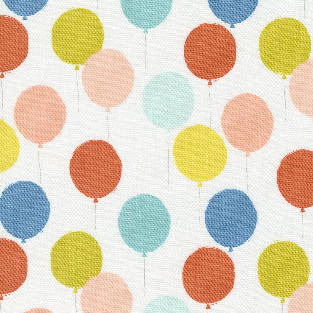 Delivered with Love from Moda - balloons on white 25132 11