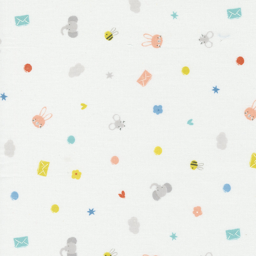 Delivered with Love from Moda - baby icons on white 25133 11