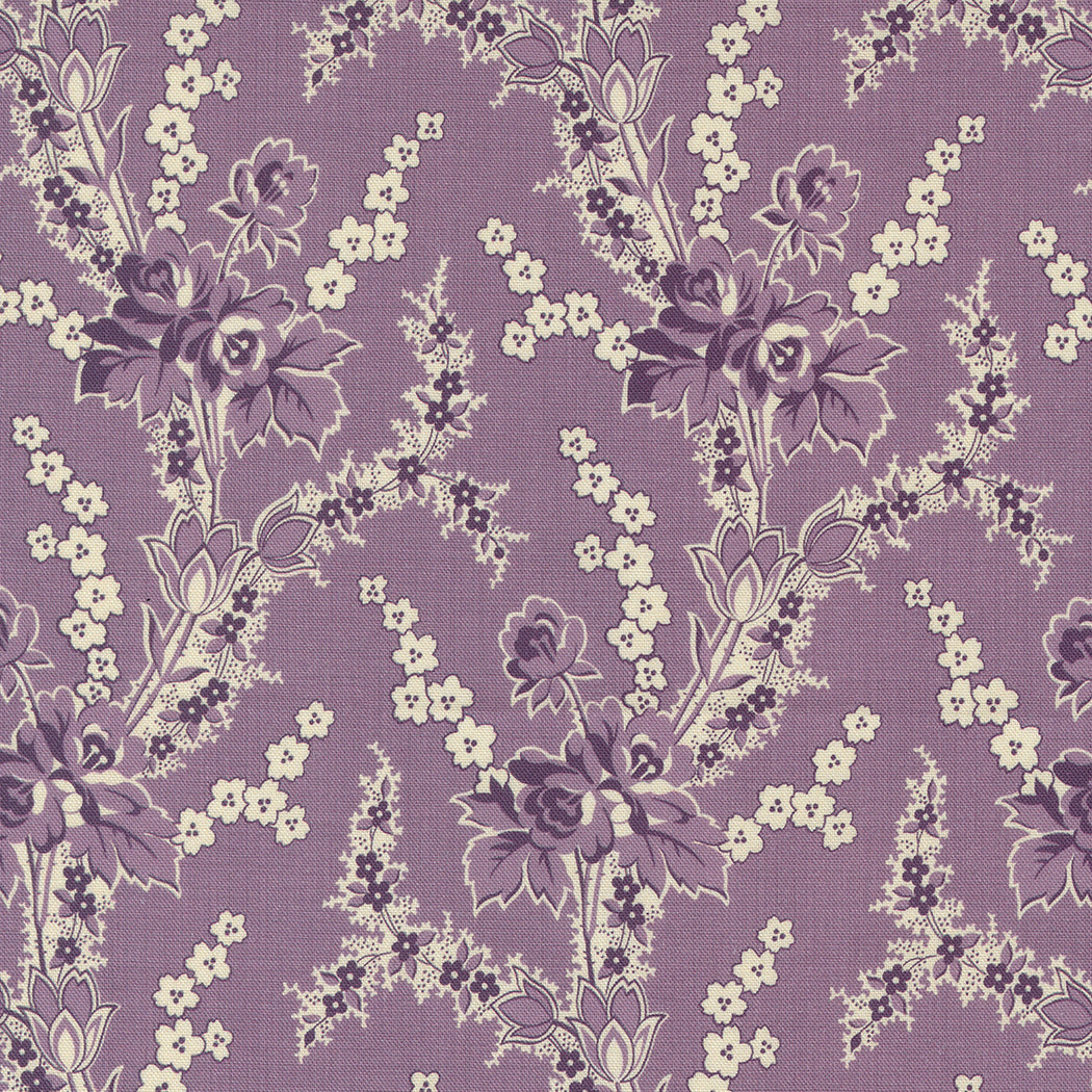Goodnight Irene for Moda floral pattern grape background 31700 12
