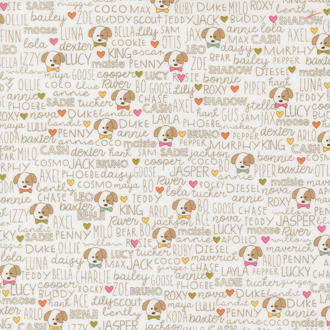 Lucky from Moda - Dog names and faces on cloud white background 55702 11