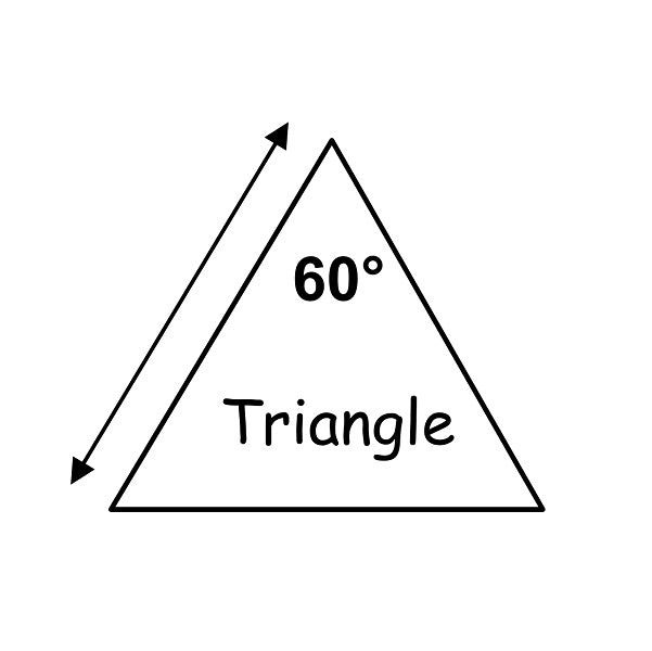 60 degree iso triangle EPP papers 2.5" pack 100