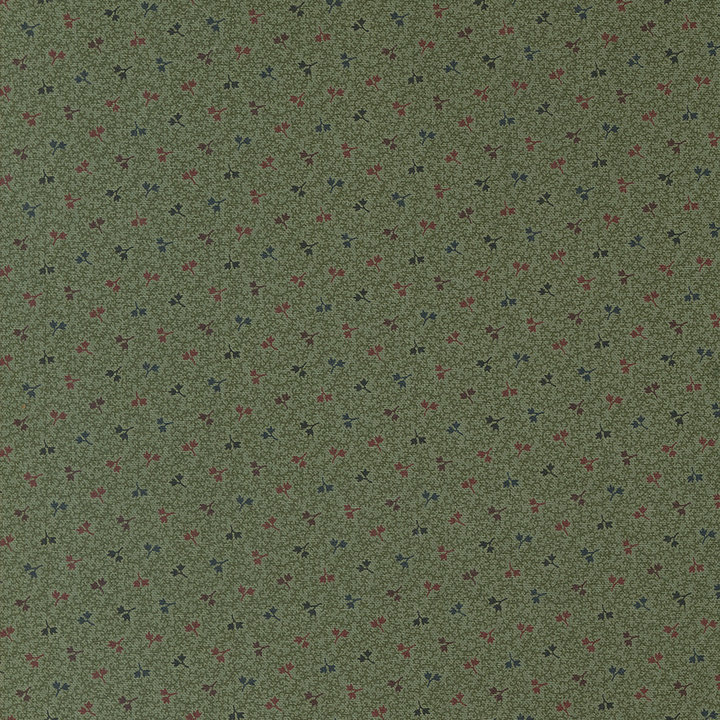 Chickadee Landing from Moda tiny sprig on leaf green 9747 15