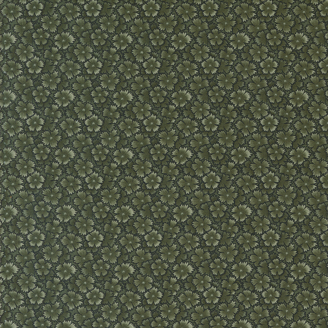 Chickadee Landing from Moda all over flower design on leaf green 9748 15