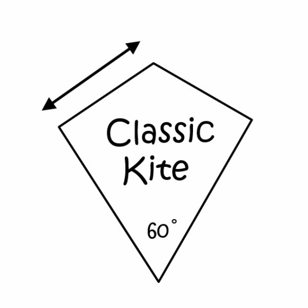 60 Deg Classic kite EPP papers 1.5" pack 60