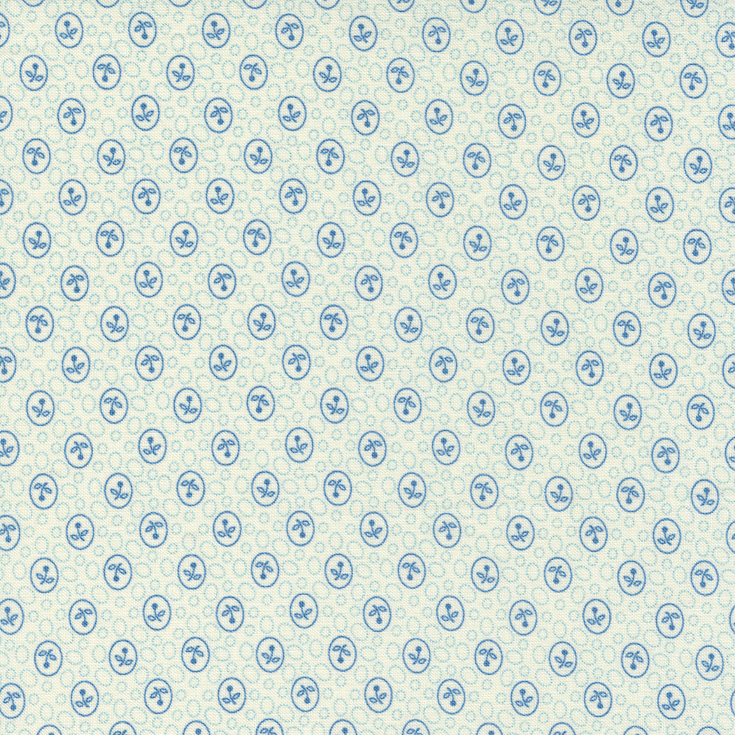 Newport from Moda small blue flower on ivory 14936 11