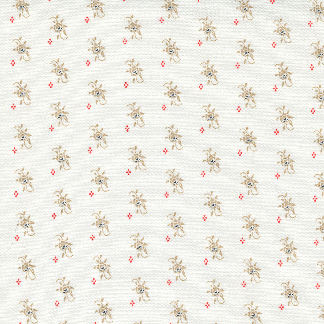 Fresh Fig Favourites fabric a floral design on a linen background by Moda