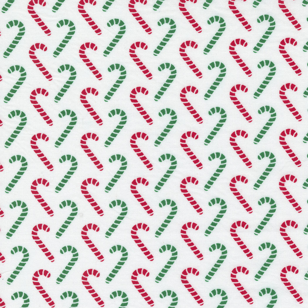 Candy Cane Lane from Moda Red and Green Candy Canes on white 24124 11