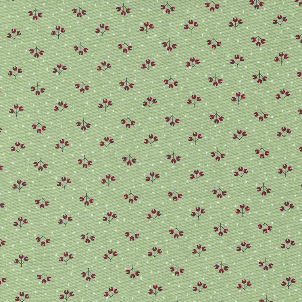 I Believe in Angels from Moda Mistletoe on a green background 3004 13