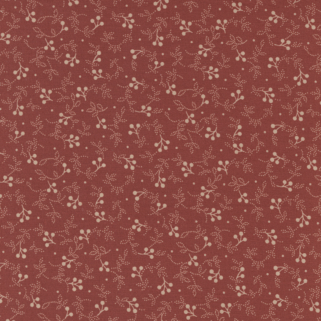 Adamstown from Moda - Berries on brick red 38132 25