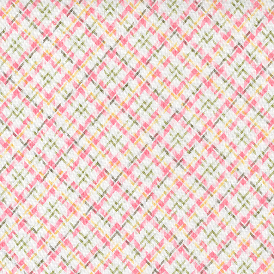 Renew collection a modern check in strawberry by Moda