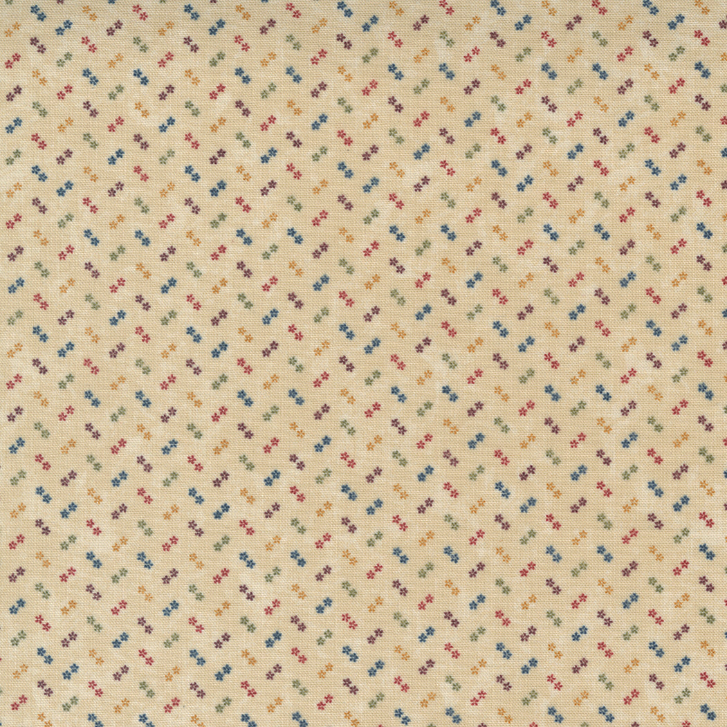 Coloured confetti on beech wood a print from Moda Maple Hill collection