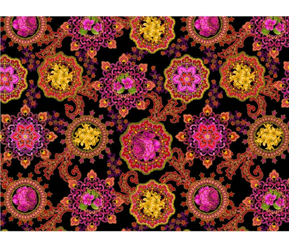 Opulent from Michael Miller in red with gold highlights 10573RED