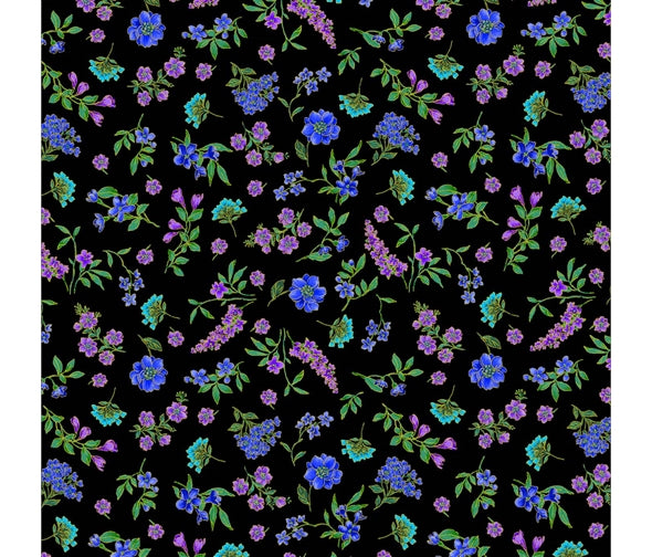 Opulent from Michael Miller in blue with gold highlights 10576BLUE