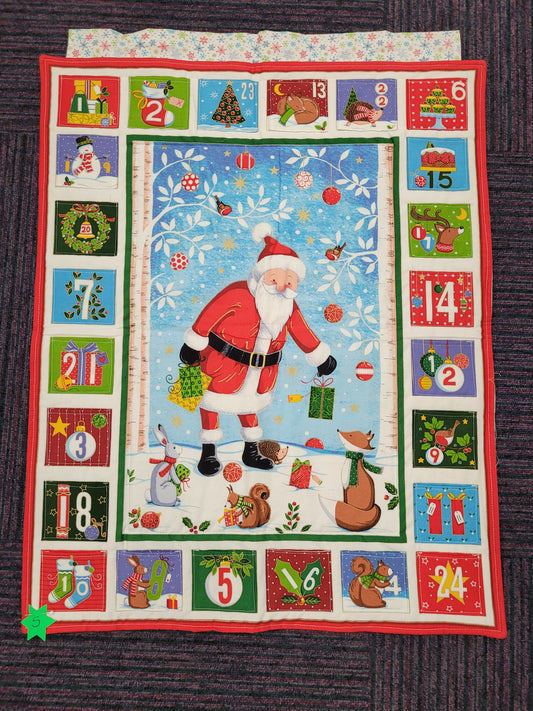 Father Christmas themed advent calendar panel