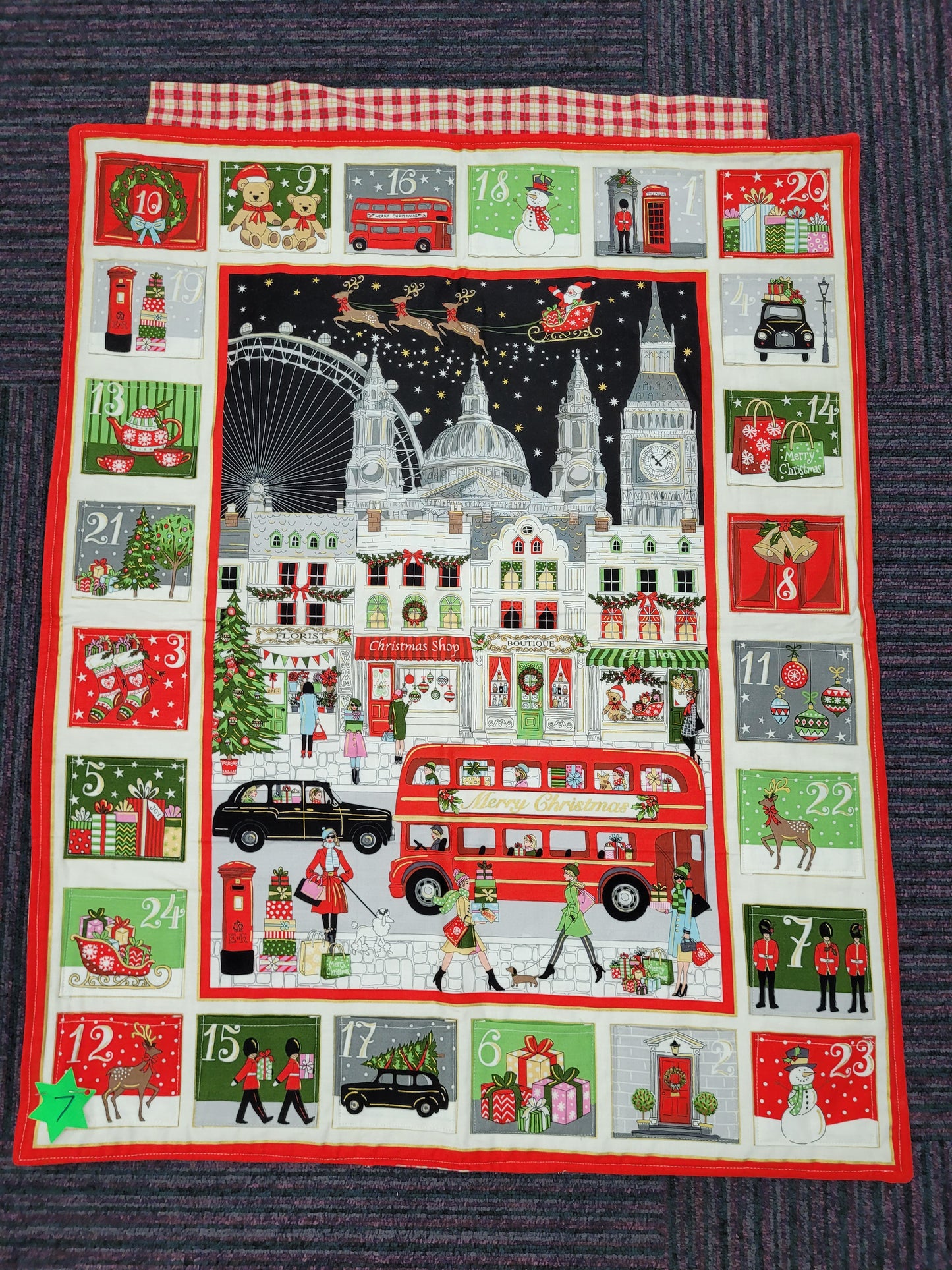 London themed advent calendar panel