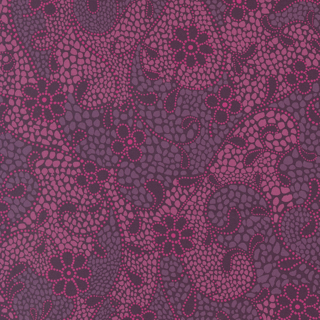 Parlor from Moda - Klimt type design on plum background