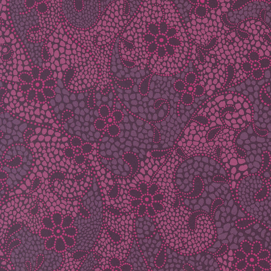 Parlor from Moda - Klimt type design on plum background