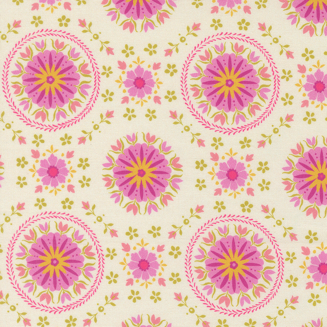 Parlor from Moda - Mandala type design on Cream background 11964 11
