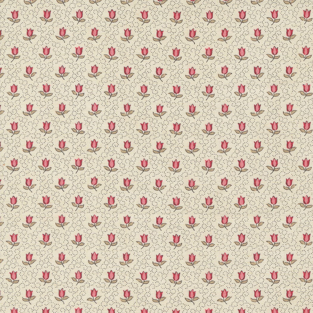 Antoinette from Moda tulip print on pearl 13955 11