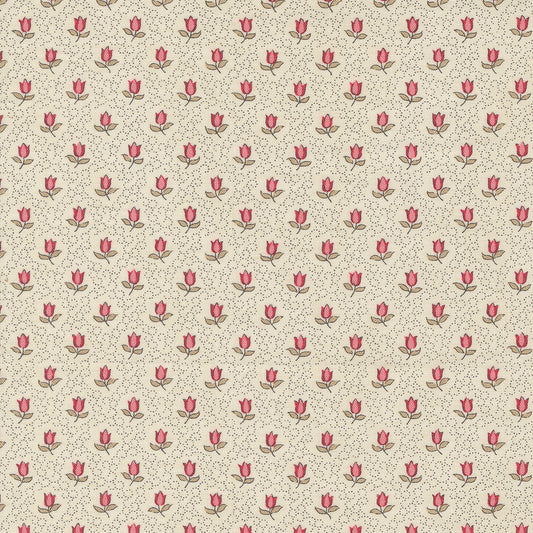 Antoinette from Moda tulip print on pearl 13955 11