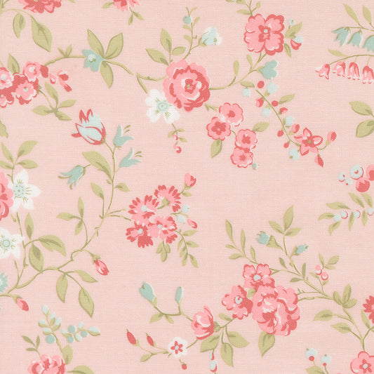 Abide by Brenda Riddle from Moda large floral print on pink background 18790 12