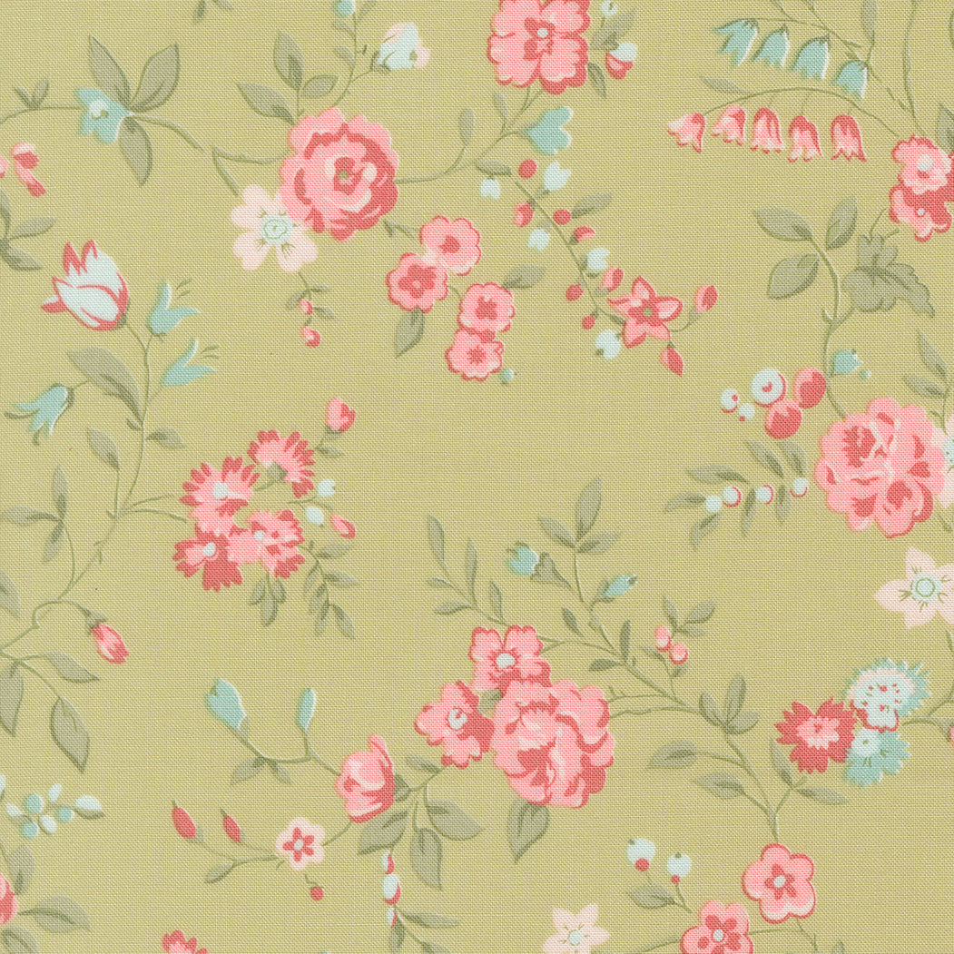 Abide by Brenda Riddle from Moda large floral print on stone background 18790 15