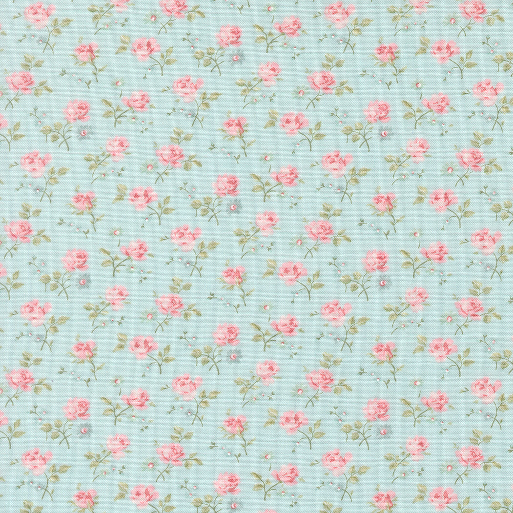 Abide by Brenda Riddle from Moda ditsy print on light blue background 18791 14