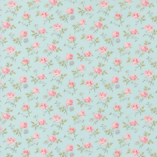 Abide by Brenda Riddle from Moda ditsy print on light blue background 18791 14