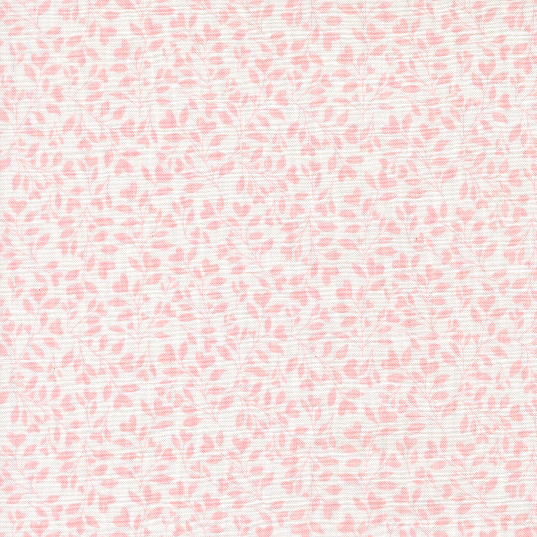 Abide by Brenda Riddle from Moda pink leaf on white 18794 11
