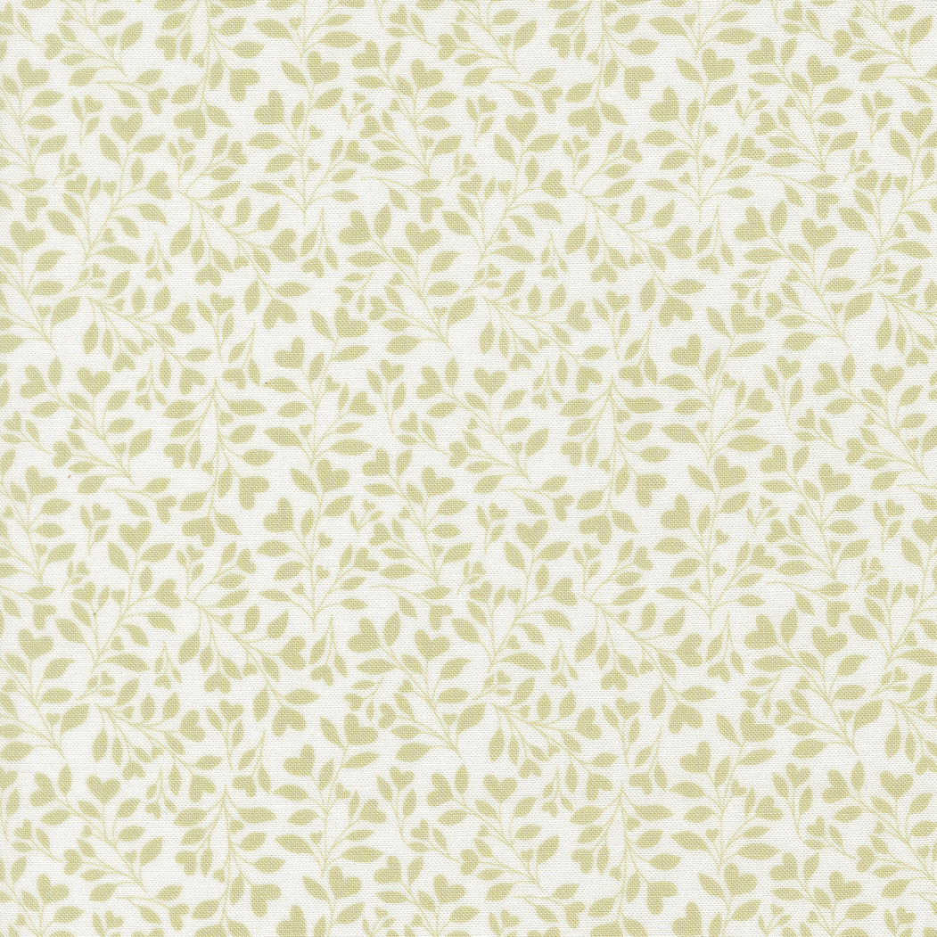 Abide by Brenda Riddle from Moda green leaf on white background  18794 25