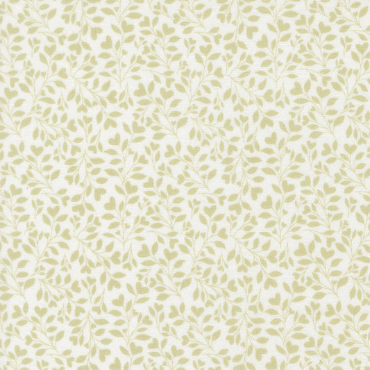 Abide by Brenda Riddle from Moda green leaf on white background  18794 25