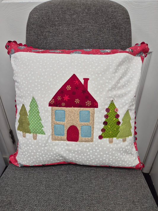 Christmas Cottage Cushion