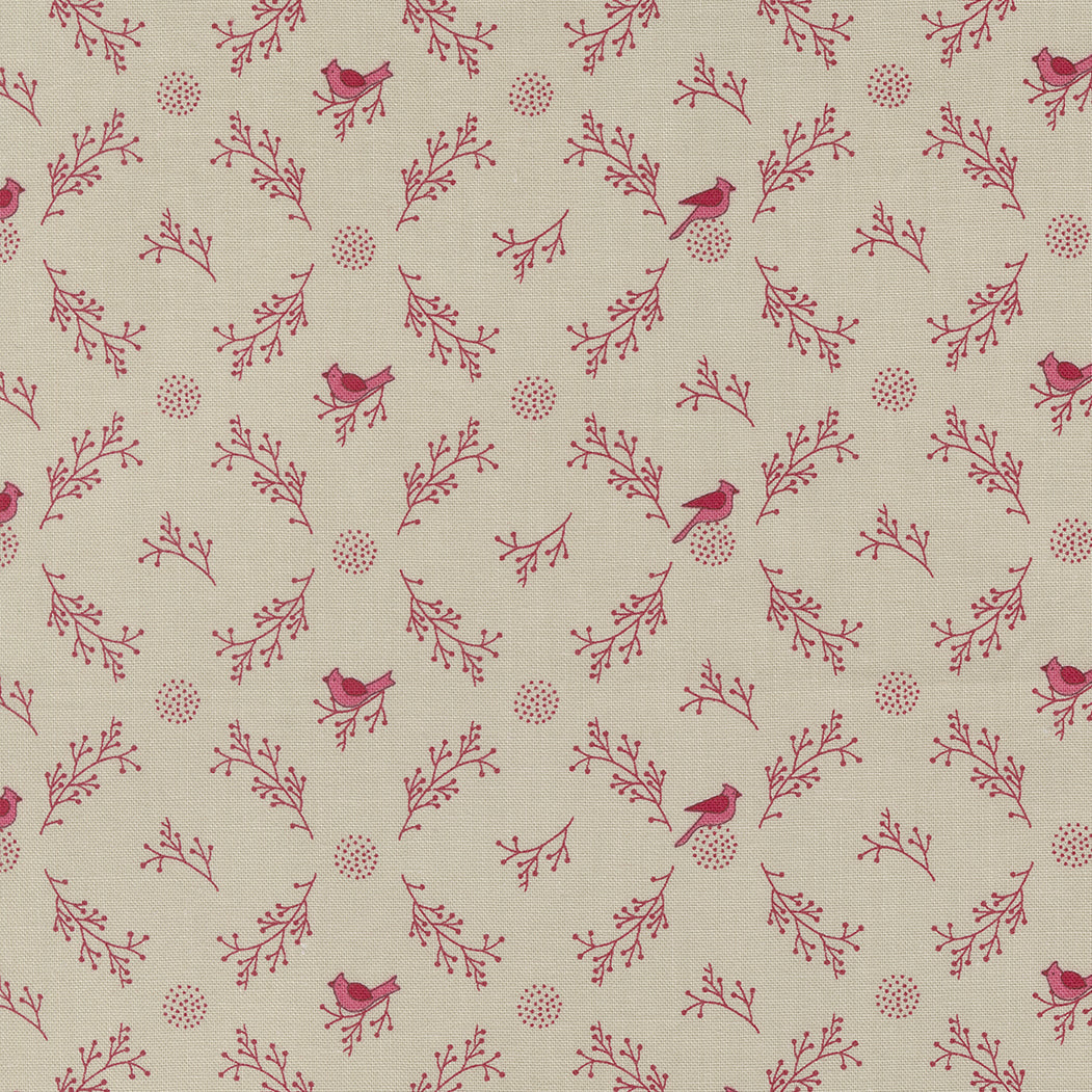 Sugarberry by Bunny Hill from Moda-bird design on stone background 3024 12