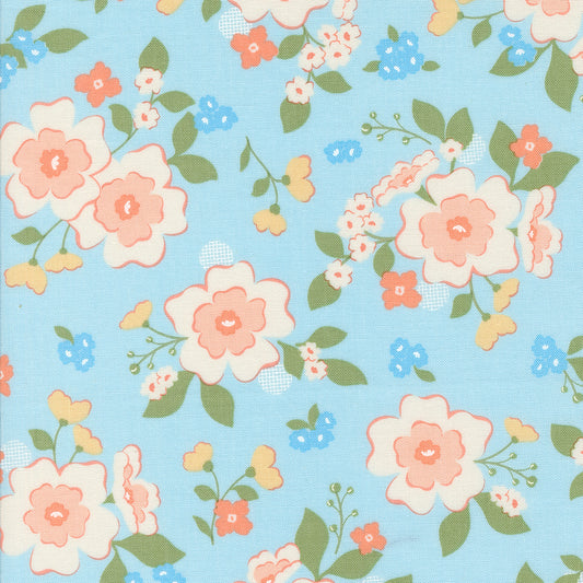 Dainty Meadow from Moda - large floral on sky blue 31740 22