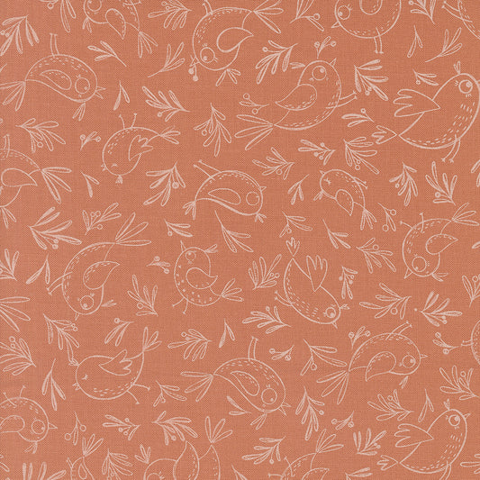 Chirp for Moda bird pattern clay background 38034 14