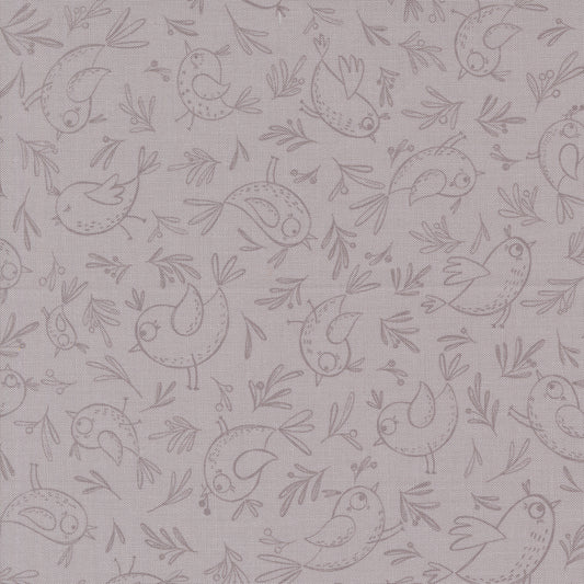 Chirp for Moda Bird line pattern Dove background 39034 15