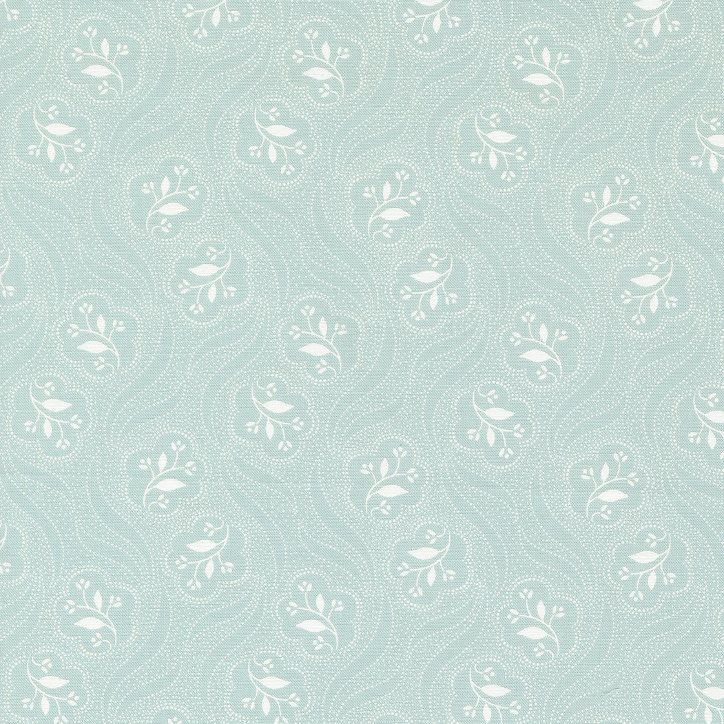 Honeybloom by 3 Sisters from Moda - duckegg blue print 44345 12