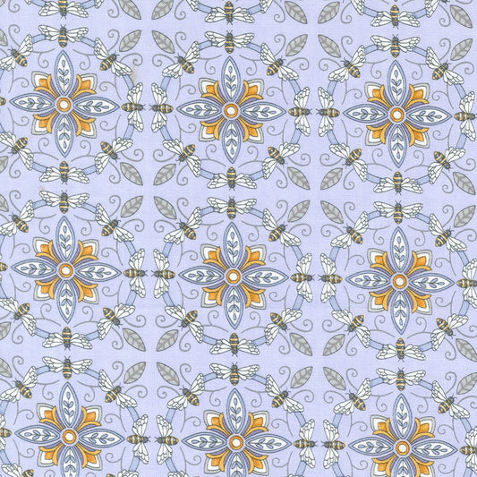 Honey & Lavender from Moda - geometric bee design on lavender background 56081 18