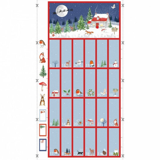 Advent calendar panel, blue with a red trim (2)