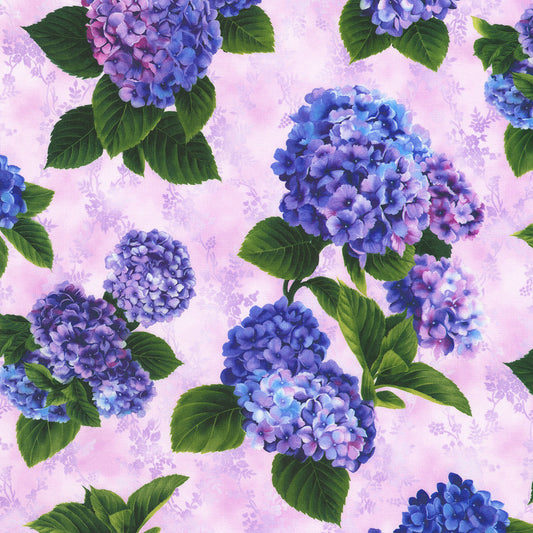 Hydrangea Grace - large posy on lavender background 22988-23