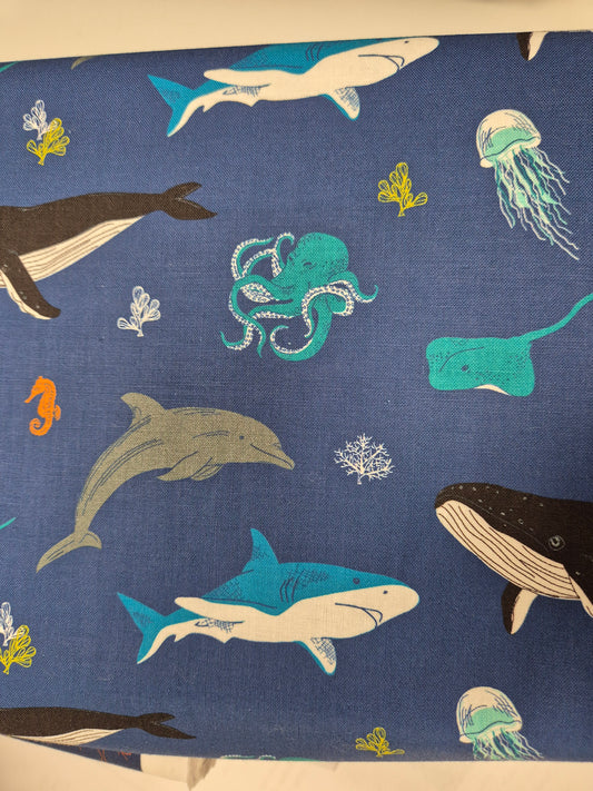 sea life pattern fabric