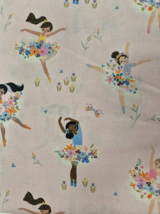 flower ballerina pattern fabric