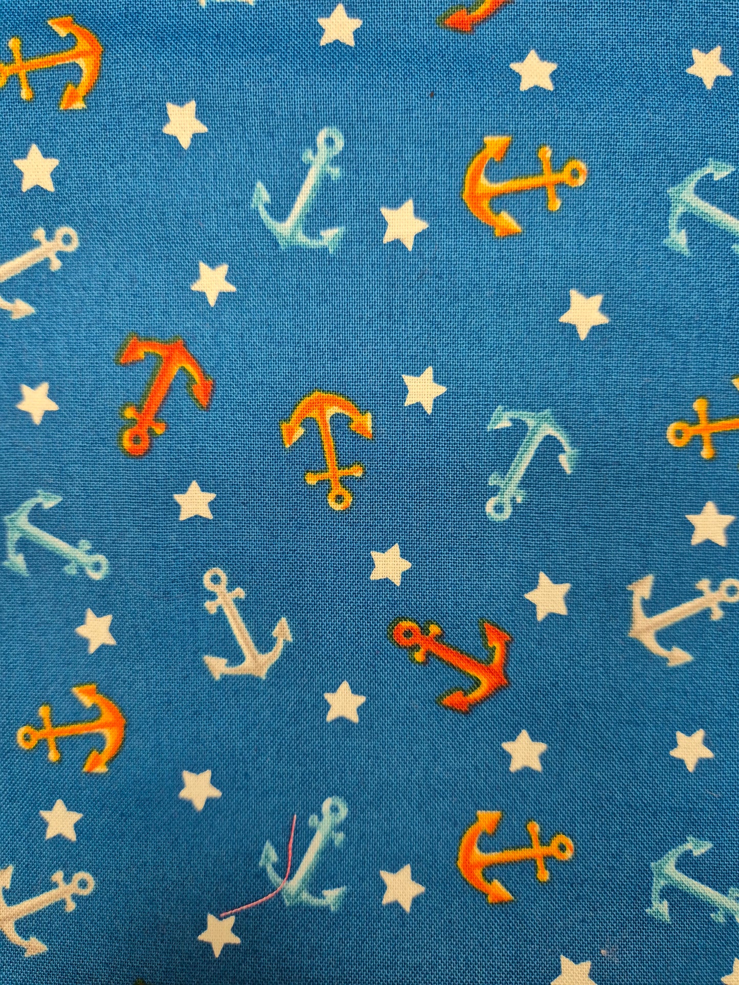 stars and anchors patterned fabric