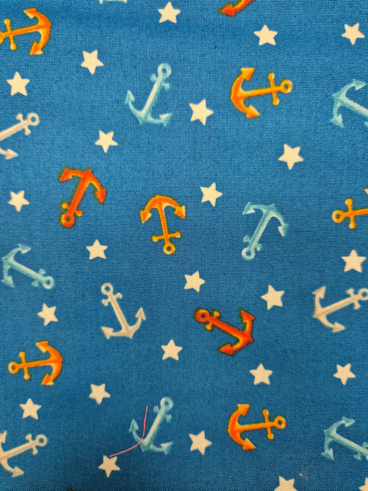 stars and anchors patterned fabric