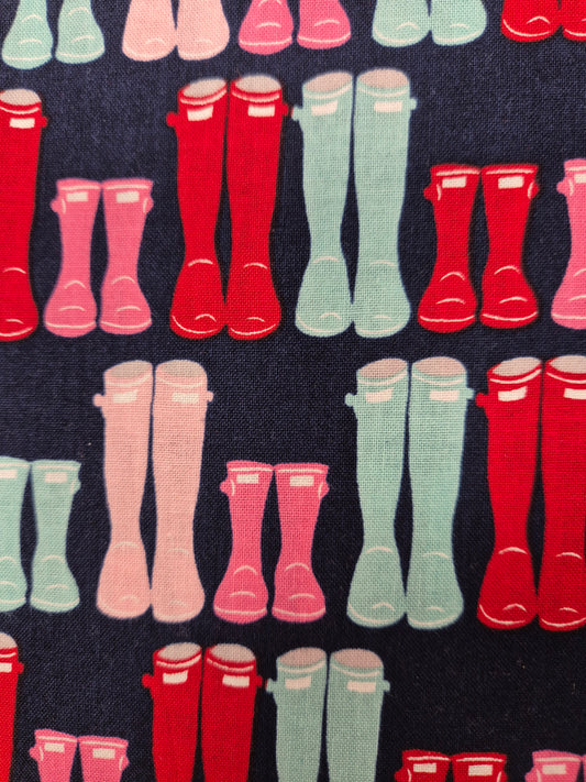 Rain boot pattern fabric