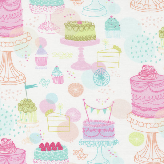 Soiree from Moda Birthday cake designs on vanilla background 13370 11