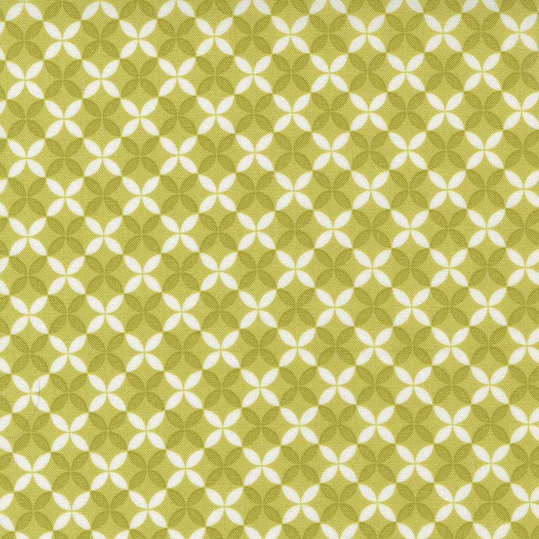 Green and white fabric design a Fresh  Fig range favourite